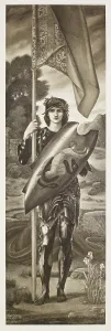Burne Jones Edward Prints: St George, c1860s, (1900). Creator: Unknown