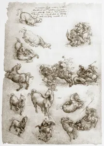 St George and the Dragon, c1506. Artist: Leonardo da Vinci
