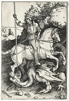 St. George Killing the Dragon, 1500s. Creator: Albrecht D&uuml;rer (German, 1471-1528)
