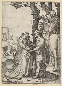 Van Leyden Prints: St. George Liberating the Princess, ca. 1508. Creator: Lucas van Leyden
