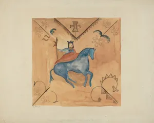 E Boyd Collection: St. George (Painted on Deerskin), 1935 / 1942. Creator: E. Boyd