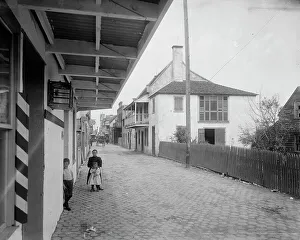 Picket Fence Prints: St. George Street, St. Augustine, Fla. (c1894?). Creator: William H. Jackson