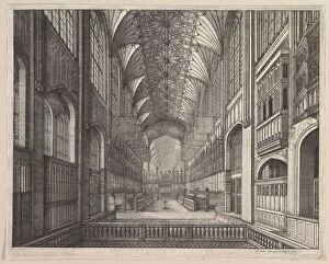 Vaulted Ceiling Gallery: St. Georges Chapel Choir, Windsor, 1663. Creator: Wenceslaus Hollar