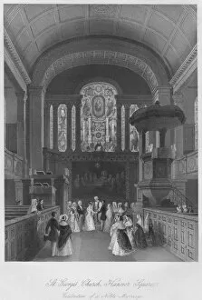 St. Georges Church, Hanover Square. Celebration of a Noble Marriage, c1841. Artist: Henry Melville