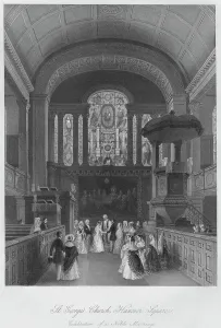 St. Georges Church, Hanover Square. Celebration of a Noble Marriage, c1841 St. Georges Church, Hanover Square. Celebration of a Noble Marriage, c1841