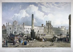 Horse Bus Prints: St Georges Fields, Southwark, London, c1825. Artist: Louis Haghe