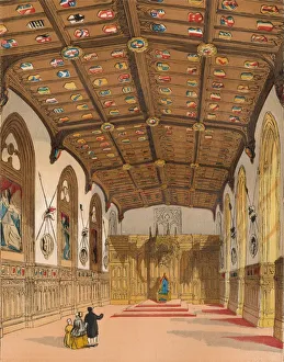 Scale Prints: St. Georges Hall, Windsor, c1845, (1864)