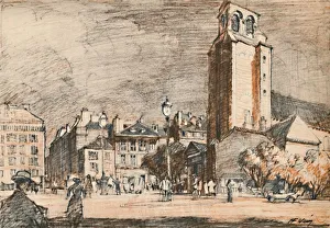 Jonathan Prints: St. Germain Des Pres In the old quarter. c1927, (1927). Artist: Henry Franks Waring