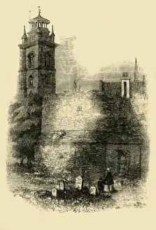 St. Giless, Cripplegate, Showing the Old Wall, c1872. Creator: Unknown