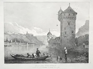 St. Goar and Rheinfels, 1824. Creator: Samuel Prout (British, 1783-1852)