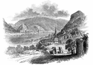Gorge Gallery: St. Goar, on the Rhine, 1845. Creator: Unknown