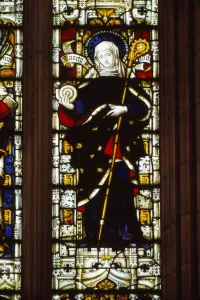 Staff Prints: St. Hilda of Whitby holding an ammonite
