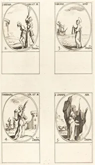 Martyrs Prints: St. Irene & Companions;St. Christiana;Sts. Anania, Azaria & Misael;St