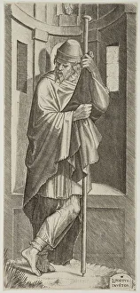 James St Prints: St James Major. Plate 6. From: Christ and the Apostles, 1545. Creator: Lambert Suavius