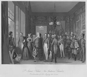 St. James Palace. The Audience Chamber, c1841. Artist: Henry Melville