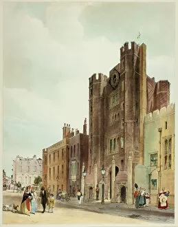 Westminster London England Gallery: St. James Palace, plate ten from Original Views of London as It Is, 1842