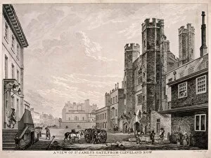 Rooker Gallery: St Jamess Gate leading to St Jamess Palace, London, 1766 Artist: Edward Rooker