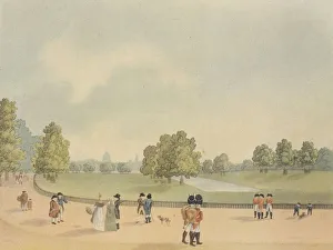 Sir John Betjeman Prints: St Jamess Park, Westminster, London, 1809. Artist: Heinrich Schutz
