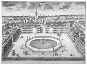 Spire Prints: St Jamess Square from the south, London, 1754