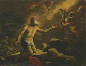 Crucifix Prints: St Jerome, 1699. Creator: Luca Giordano