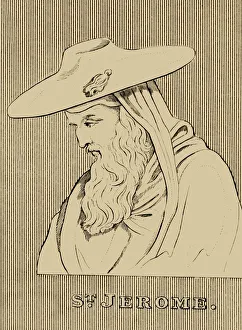 Saint Hieronymus Collection: St. Jerome, (c347- 420), 1830. Creator: Unknown
