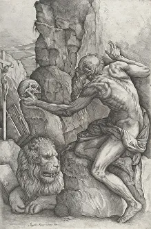 Second State Of Three Prints: St. Jerome, ca. 1550-60. Creator: Battista Franco Veneziano