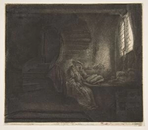 St. Jerome in a Dark Chamber, 1642. Creator: Rembrandt Harmensz van Rijn