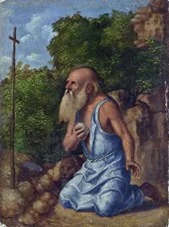 Crucifix Prints: St Jerome in the Desert, 1500. Creator: Giovanni Battista Cima da Conegliano