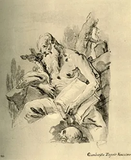 Saint Hieronymus Collection: St. Jerome, mid 18th century, (1928). Artist: Giovanni Battista Tiepolo