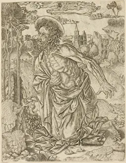 Penitent Prints: St. Jerome in Penitence, c.1500. Creator: Unknown