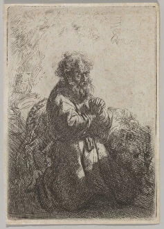 St Jerome Collection: St. Jerome in Prayer, 1635. Creator: Rembrandt Harmensz van Rijn