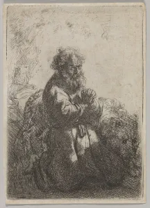 Paul Rembrandt Prints: St. Jerome in Prayer, 1635. Creator: Rembrandt Harmensz van Rijn
