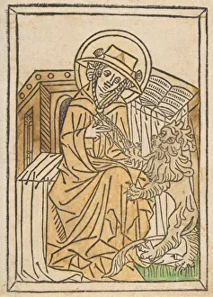 Saint Hieronymus Collection: St. Jerome (Schr. 1554a), 15th century. 15th century. Creator: Anon