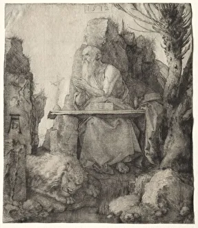 1471 1528 Prints: St. Jerome Seated Near a Pollard Willow