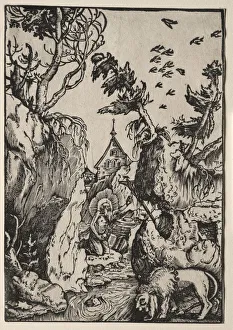 1484 85 1545 Prints: St. Jerome in the Wilderness. Creator: Hans Baldung (German, 1484 / 85-1545)