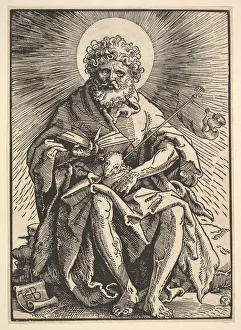 Grien Hans Baldung Prints: St. John the Baptist Holding the Lamb, ca. 1517. Creator: Hans Baldung