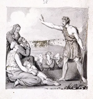 Corbould Prints: St John the Baptist preaching, 19th century. Artist: Corbould Family