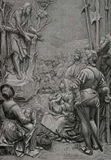 St John the Baptist preaching in the desert, 1877. Creator: Jules Jean Marie Joseph Huyot