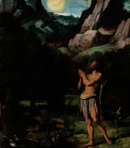 St. John the Baptist in the Wilderness, c1535. Creator: Moretto da Brescia