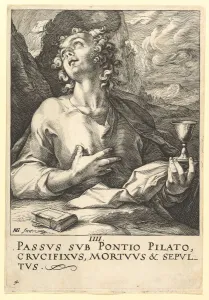Goltzius Prints: St. John, from Christ, the Apostles and St. Paul with the Creed, ca. 1589