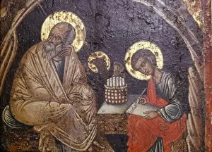 Byzantine Gallery: St John dictating to Prochorus, 17th Century