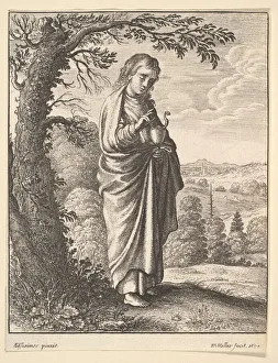 Elshimer Prints: St. John the Evangelist, 1650. Creator: Wenceslaus Hollar