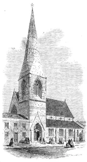 St Johns Church Prints: St. John the Evangelist, St. George's-in-the-East, 1869. Creator: Unknown