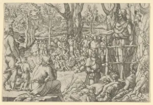 St. John Preaching in the Desert, 1535-55. Creator: Jean Mignon St. John Preaching in the Desert, 1535-55. Creator: Jean Mignon