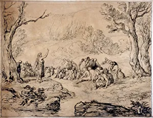St John The Prints: St John Preaching in the Wilderness, 1883. Artist: Sir John Gilbert