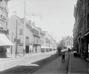 Quebec Quebec Canada Prints: St. John St. Quebec, between 1900 and 1906. Creator: Unknown