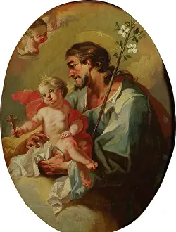 Joachim Prints: St Joseph with the Christ Child, 1701-1800. Creator: Martino Altomonte