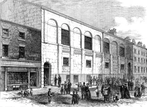 Overcrowded Prints: St. Joseph's Roman Catholic Church, Liverpool, 1870. Creator: Unknown