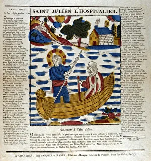 Julian Prints: St Julian, patron saint of travellers, 19th century