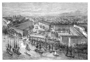 Images Dated 3rd March 2008: St Katherines Docks, London, late 19th century